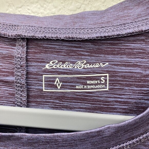 Eddie Bauer Heather Purple Short Sleeve Performance Shirt Womens size Small - Picture 2 of 4